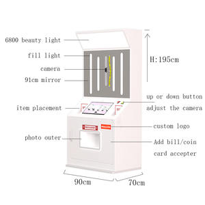 Décoration extérieure, stand photo rose, kiosque à usage commercial, stand photo selfie populaire, stand photo automatique à impression instantanée - Product Image 2