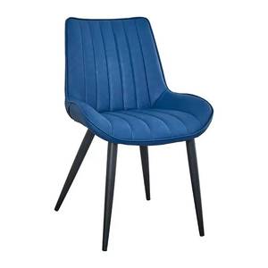 Factory Direct Sales Modern Design Metal Legs Home <b>Chair</b> PU <b>Leather</b> Upholstered <b>Dining</b> <b>Chairs</b> - Product Image 4