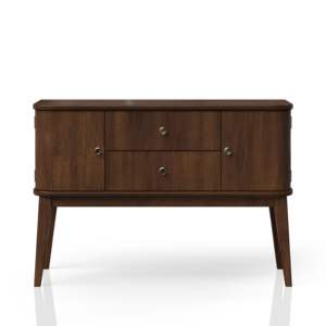 DB Mid-Century Modern Cherry Finish Server Cabinet with <b>2</b> <b>Drawers</b> Bar <b>Storage</b> Solution - Product Image 4