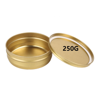 30g-50g-100g-125g-250g-500g Boîte en métal de qualité alimentaire Caviar Boîte en fer blanc élégant or argent noir pour restaurants et importateurs