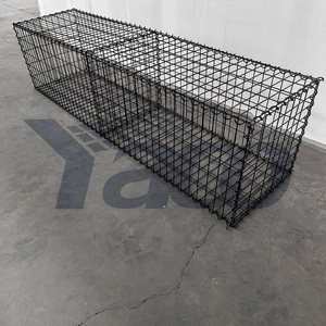Enduit de poudre noire 1.2m 1.5m 2m hauteur 50x200mm Gabion clôture pierre Cage mur de treillis de soutènement - Product Image 2