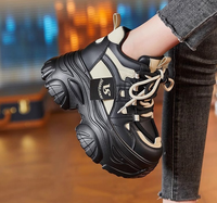 Vente en gros de nouvelles baskets confortables à tige haute et semelle épaisse, baskets à semelle épaisse, baskets de créateur pour femmes, chaussures de sport