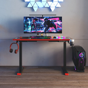<span class=keywords><strong>Bureau</strong></span> de jeu <span class=keywords><strong>debout</strong></span> Hollin en forme de L Riser double moteur réglable en hauteur - Product Image 5
