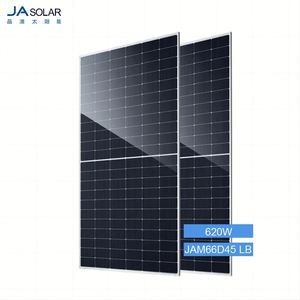 Panel Solar JA de 620 Vatios JAM66D45 LB, Módulos Bifaciales de Doble Vidrio Tipo N, Paneles Fotovoltaicos de 595W 600W 605W 610W 620W - Product Image 1