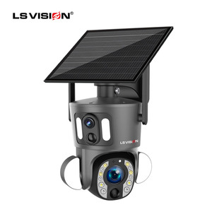 LS VISION 2024 Venta caliente 4K WIFI Cámara Solar 4G <span class=keywords><strong>SIM</strong></span> 10X Zoom óptico Batería solar Cámara Dual View Night Vision PTZ Cámara - Product Image 1