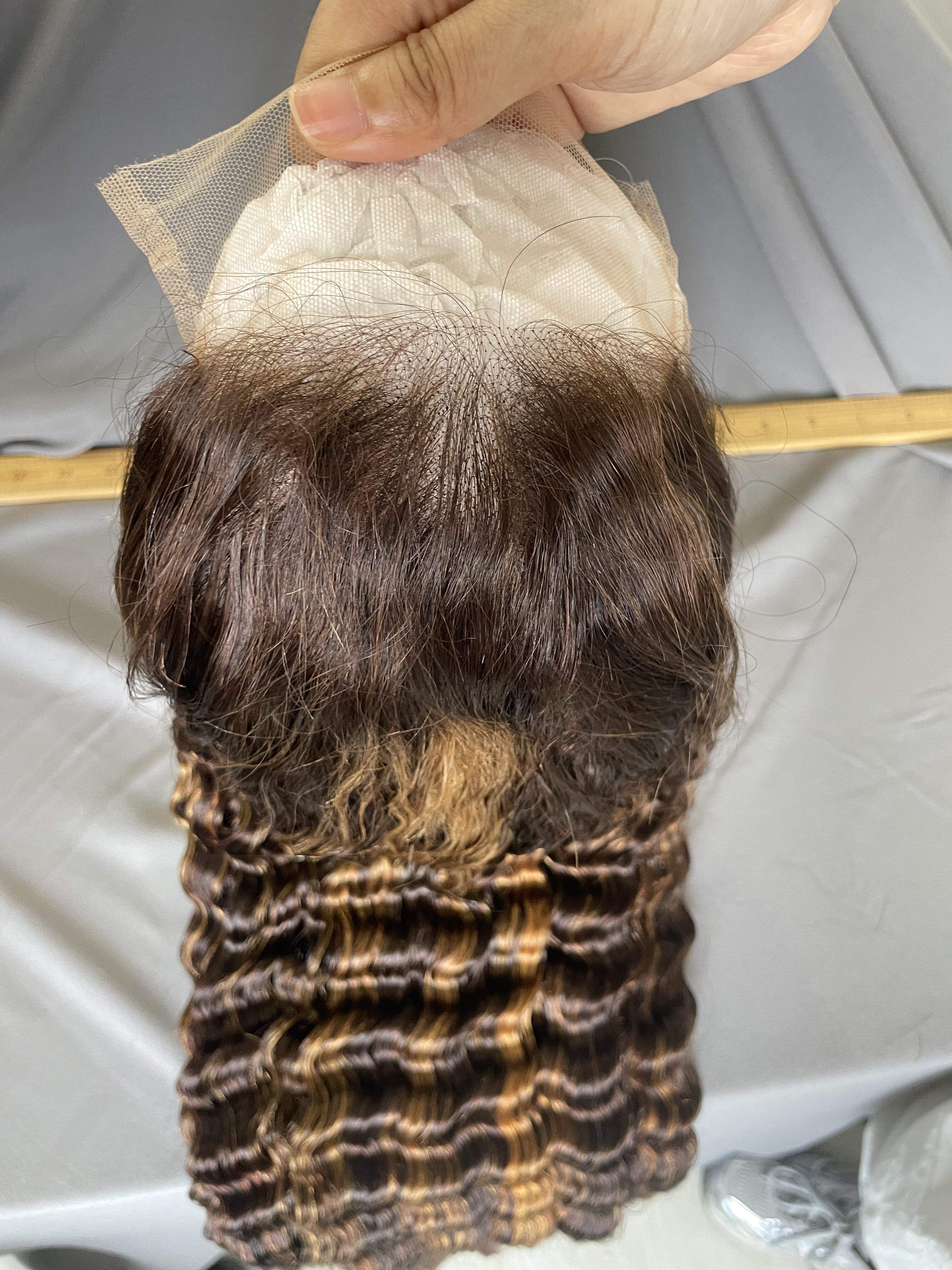 Deepwave 5x5 closure color wig