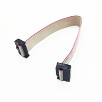 Kabel ekstensi Data Hard Drive, 20/30/40/50CM FC-20P IDC 6/10/12/14/16/20 Pin 1.27mm 2.54mm F/F kabel pita datar untuk Motherboard