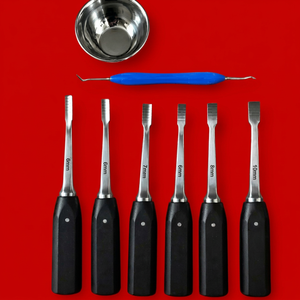 Juego de Instrumentos para Injerto Óseo de Implantes Dentales, 6 Piezas, Herramientas Quirúrgicas Manuales de Acero Inoxidable, Elevadores de Cuenco, Clase I, 1 Año de Garantía, CE - Product Image 1