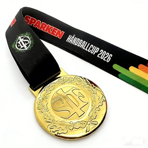 2026 Copa de Balonmano Sparken, Moneda de Metal Antigua Bañada en Oro, Premio de Campeonato Personalizado, Cinta para el Cuello, Recuerdos para Eventos Deportivos - Product Image 4