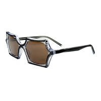 Gafas Bling Diamond Studded Starry Sky Square Gafas de sol Lentes Gradient Frame Material PC Colored Style Logo Lens