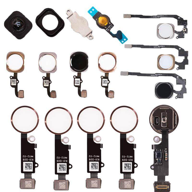 Original Touch Id Home Button Flex for iphone 5 5s 6 6s 6splus 7 7plus 8 8plus Home Button With Fingerprintes Sensor