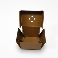 Boîtes d'emballage alimentaire en carton ondulé kraft recyclé perforé rigide pliable avec logo personnalisé en gros