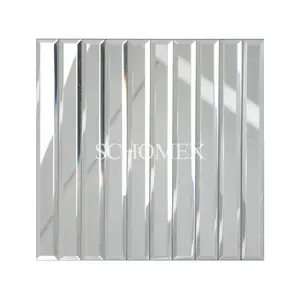 Schomex الجملة مثلث مربع قطاع مرآة الزجاج بلاط من الفسيفيساء ل باكسبلاش جدار الحمام