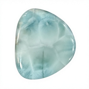 Vente en gros de pierres précieuses naturelles Larimar en vrac, cabochons de formes variées, taille 20-30 mm, qualité AAA - Product Image 1
