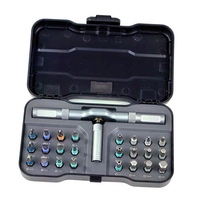 Jeu de tournevis à cliquet en forme de T détachable 24 en 1, embouts en acier allié magnétique, kit d'outils de réparation domestique DIY