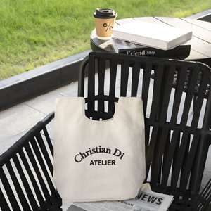 Tùy chỉnh in khuyến mại 12oz <span class=keywords><strong>Canvas</strong></span> <span class=keywords><strong>Tote</strong></span> túi thân thiện với môi cotton mua sắm Túi trống calico Shopper túi với logo riêng của bạn - Product Image 3