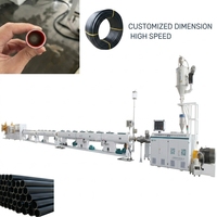 Ligne d'extrusion de tuyaux HDPE/PE à vis unique de 16-110 mm avec PLC et moteur, machine de production de tuyaux de grande taille