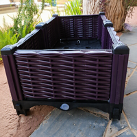 Jardinière surélevée en PP légère et durable avec trous de drainage, auto-arrosante, écologique, design en osier tressé pour usage intérieur/extérieur