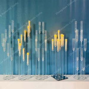 Soporte de flores de acrílico moderno de lujo Decoraciones de mesa de boda y graduación Proveedores DE BODA modernos - Product Image 1