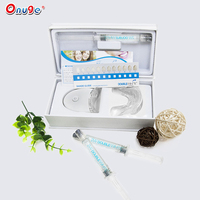 Kits de blanqueamiento dental personalizados, kit de higiene bucal con luz azul, sin peróxido, logo privado, venta al por mayor