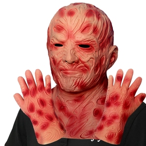 <span class=keywords><strong>Masque</strong></span> Lumineux Freddy Pu, Couvre-tête Horreur, Accessoire Effrayant pour Fête d'Halloween, Masques Roi des Fantômes - Product Image 3