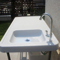 Table pliante de jardin en plastique portable pour l'extérieur Table de ferme pour le camping Table de nettoyage pour poissons