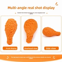 Jouet anti-stress créatif en caoutchouc thermoplastique souple en forme de cuisse de poulet de 20 cm, extra-large, à récupération lente, aide à la décompression