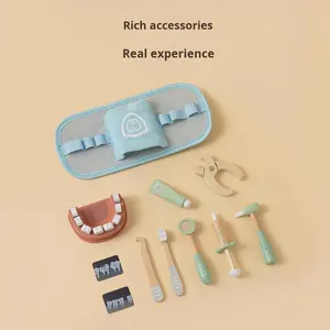 Ensemble de dentiste éducatif en bois pour enfants jouet de jeu de simulation pour 5-7 ans outil de simulation de médecin - Product Image 3