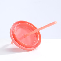 Gobelets en plastique réutilisables sans BPA de 24oz 32oz avec couvercle transparent et paille