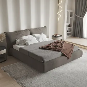 Meubles de chambre à coucher de style nordique, ensemble moderne de 1.5m, lit king size, design simple, lits doubles de luxe