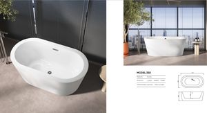 Baignoire de luxe pour adultes 3 jupes latérales Salle de douche en acrylique blanc Baignoire intérieure en <span class=keywords><strong>grand</strong></span> angle - Product Image 4