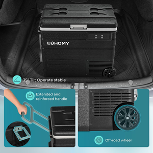 Refrigerador de coche de 12 voltios Congelador portátil 65L con ruedas <span class=keywords><strong>Compresor</strong></span> portátil de una sola zona para conducir con adaptador de CA - Product Image 4
