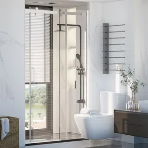 定制浴室10毫米无框淋浴门钢化玻璃淋浴房带滑动门