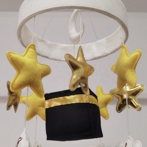 Offre Spéciale <span class=keywords><strong>Mobile</strong></span> Bébé Coran Islamique Unisexe Fait Main, Jouet de Berceau en Feutre Kaaba pour Crèche, Sûr Non Toxique Cadeau Naissance 0-12 Mois - Product Image 6