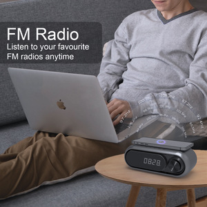 Nouveau WD300 <span class=keywords><strong>Chargeur</strong></span> sans fil tout-en-un avec haut-parleur Bluetooth, réveil, <span class=keywords><strong>radio</strong></span> FM, carte TF, AUX, haut-parleur BT5.0 avec <span class=keywords><strong>chargeur</strong></span> sans fil - Product Image 6