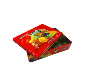 Wholesale Rectangle Container Tin Gift Box Packaging Metal Tin Box for Candy Fruit Candy tin containers