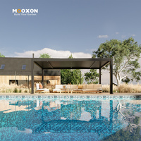 Aluminium Dach Pavillon Feste Pergola Wasserdichter Pavillon im Freien Langlebige Struktur für Garten terrasse Hinterhof
