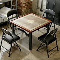 Table de Mahjong Pliante Portable en Bois de Luxe pour la Maison, les Salles de Jeux d'Échecs et de Cartes, et l'Utilisation du Mahjong