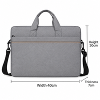 Laptop-Aktentasche mit Eigenem Logo 14 Zoll Business-Kuriertasche Große Kapazität Wasserdichte Computer-Umhängetasche für Herren