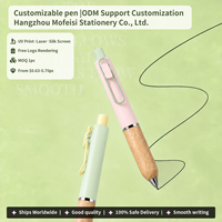 Stylo bille fin 0,5 mm personnalisable avec logo, design mini plume couleur Morandi, idéal pour le bureau, l'école ou comme cadeau