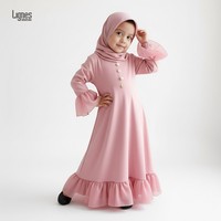 Robes hijab pour enfants musulmans, ensemble abaya, vêtements islamiques pour enfants, prière du Ramadan, burqa, filles arabes, khimar, foulard, niqab, kaftan