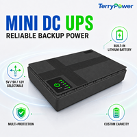 Mini onduleur DC au lithium 10400-16000mAh 5V 9V 12V USB, alimentation de secours ininterrompue pour caméra de sécurité VOIP