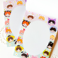 Blocs-notes autocollants Kawaii personnalisés 4x6 pouces à faible MOQ pour promotion, fournisseur en gros de papeterie