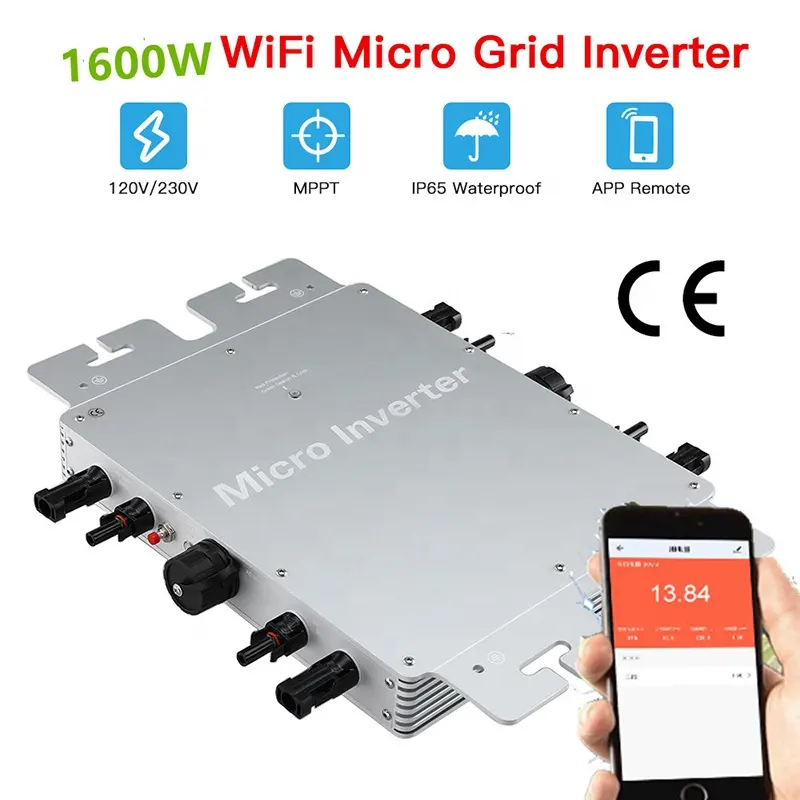 DC AC 110/220V Solar Micro Inverter 1600W Grid Tie Micro Inverter Mppt Solar Power System Inverters