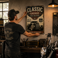 Letrero Metálico Decorativo al por Mayor, Placa Metálica Vintage de Coche, Póster de Garaje, Placa Retro de Hierro Metálico, Placa de Motocicleta
