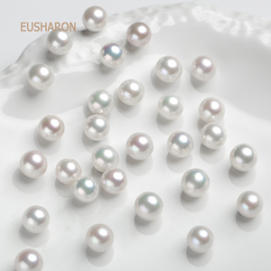 Perles rondes blanches Edison naturelles <span class=keywords><strong>de</strong></span> qualité supérieure, <span class=keywords><strong>prix</strong></span> <span class=keywords><strong>de</strong></span> gros d'usine EUSHARON, parfaites pour la fabrication <span class=keywords><strong>de</strong></span> bijoux - Product Image 2
