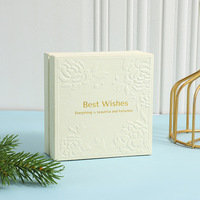 Boîte cadeau rigide en carton gaufré pour collier de demande en mariage, logo personnalisé imprimé