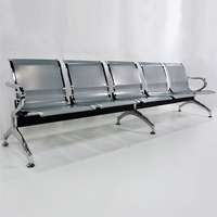 Chaises d'attente commerciales pour bureaux, aéroports, banques, salons, sièges 5 places, chaises de réception pour hôpitaux et salles d'attente