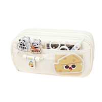 Étui à crayons multifonctionnel en tissu imprimé UV, grande capacité, motif dessin animé, pour garçons, filles, étudiants, enfants, cadeau scolaire