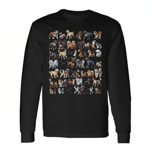 Tableau des types de races de chiens, t-shirt à manches longues pour passionnés de chiens - Product Image 2